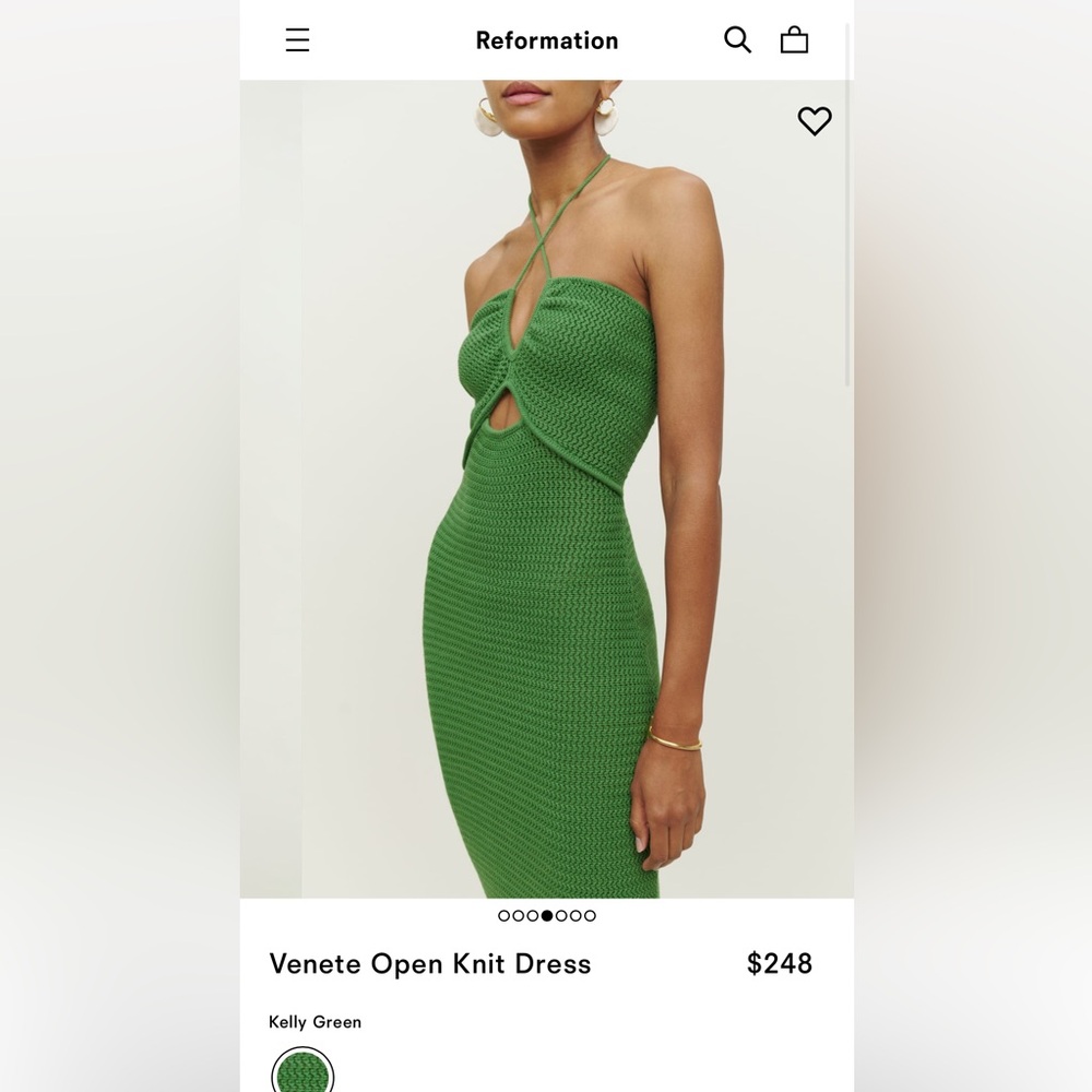 SOLD Reformation Venete Open Knit Dress